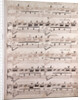 Handwritten sheet music by Anonymous