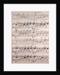Handwritten sheet music by Anonymous