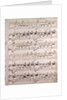 Handwritten sheet music by Anonymous
