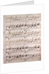Handwritten sheet music by Anonymous