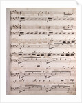 Handwritten sheet music by Anonymous