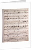 Handwritten sheet music by Anonymous