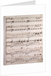 Handwritten sheet music by Anonymous