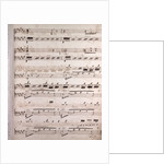 Handwritten sheet music by Anonymous