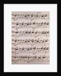 Handwritten sheet music by Anonymous