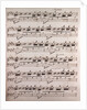 Handwritten sheet music by Anonymous
