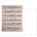 Handwritten sheet music by Anonymous