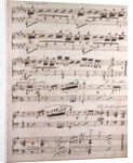 Henri Rosellen, handwritten sheet music by Anonymous