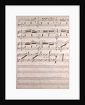 Handwritten sheet music by Anonymous