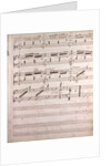 Handwritten sheet music by Anonymous
