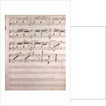 Handwritten sheet music by Anonymous
