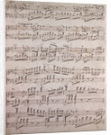 Handwritten sheet music, con passione by Anonymous