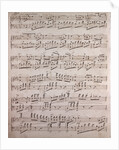 Handwritten sheet music, con passione by Anonymous