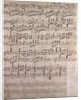 Handwritten sheet music by Anonymous
