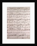 Handwritten sheet music by Anonymous