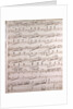Handwritten sheet music by Anonymous