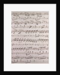 Handwritten sheet music by Anonymous
