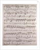 Handwritten sheet music by Anonymous