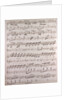 Handwritten sheet music by Anonymous