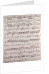 Handwritten sheet music by Anonymous