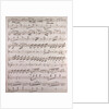 Handwritten sheet music by Anonymous