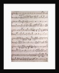 Handwritten sheet music, grazioso by Anonymous