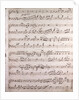 Handwritten sheet music, grazioso by Anonymous