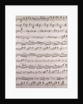 Handwritten sheet music by Anonymous