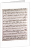 Handwritten sheet music by Anonymous