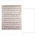 Handwritten sheet music by Anonymous