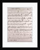 Handwritten sheet music by Anonymous