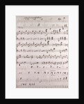 Handwritten sheet music by Anonymous