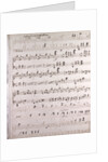 Handwritten sheet music by Anonymous