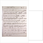 Handwritten sheet music by Anonymous