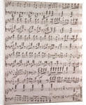 Handwritten sheet music by Anonymous