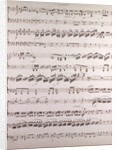 Handwritten sheet music, secondo by Anonymous