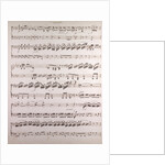 Handwritten sheet music, secondo by Anonymous