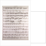 Handwritten sheet music, secondo by Anonymous