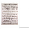 Handwritten sheet music, primo by Anonymous
