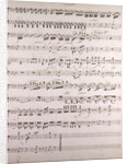 Handwritten sheet music, secondo, tempo by Anonymous