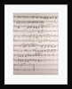 Handwritten sheet music, secondo, tempo by Anonymous