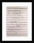 Handwritten sheet music, secondo, tempo by Anonymous
