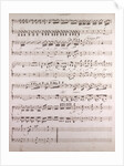 Handwritten sheet music, secondo, tempo by Anonymous