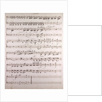 Handwritten sheet music, secondo, tempo by Anonymous