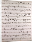 Handwritten sheet music, ouverture poco andante, secondo by Anonymous