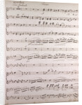 Handwritten sheet music, ouverture poco andante, primo by Anonymous