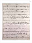Handwritten sheet music, ouverture poco andante, primo by Anonymous