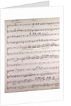 Handwritten sheet music, ouverture poco andante, primo by Anonymous