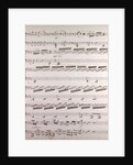 Handwritten sheet music by Anonymous