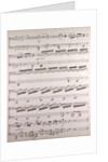 Handwritten sheet music by Anonymous